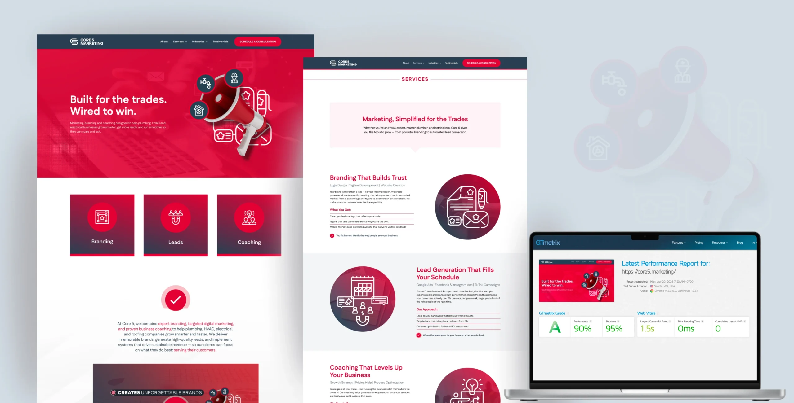 Core 5 Marketing Website - Built by Chibuzor Nwankwo - Product Designer (UI/UX) | WordPress Developer | Web Designer