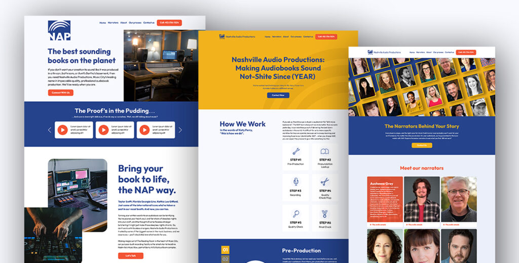Nashville Audio Production Website - Built by Chibuzor Nwankwo - Product Designer (UI/UX) | WordPress Developer | Web Designer